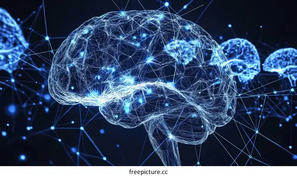 Abstract Illustration of a Networked Brain