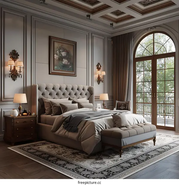 European-style luxury bedroom