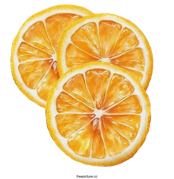 [Transparent Background PNG]Fresh Lemon Slices Watercolor Painting