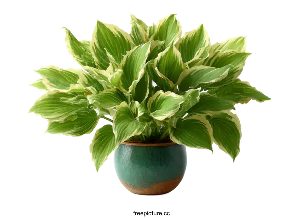 [Transparent Background PNG]Vibrant Houseplant in Earthenware Pot