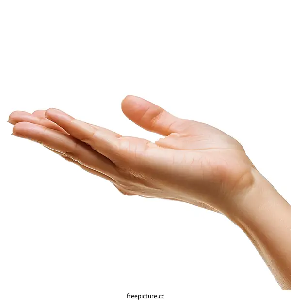 Open Woman Hand Gesture