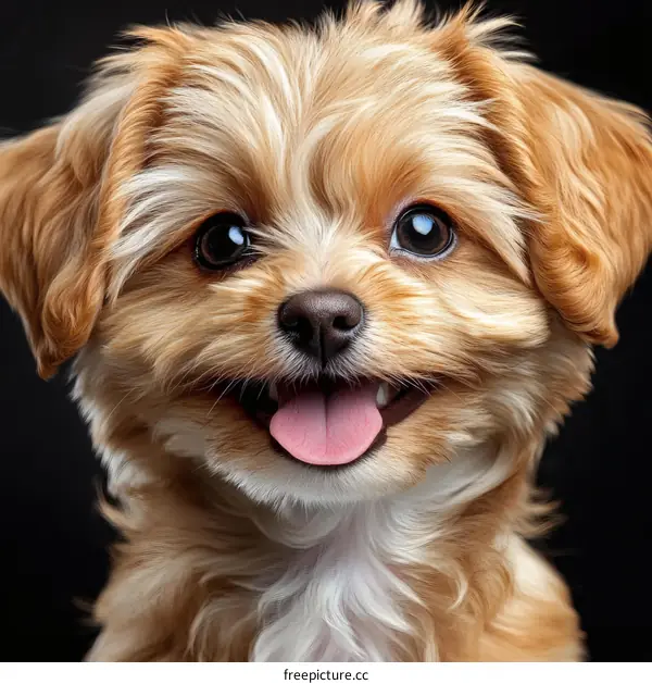 Close-up Portrait of a Happy Puppy