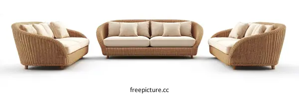 Modern Wicker Sofa Set Design