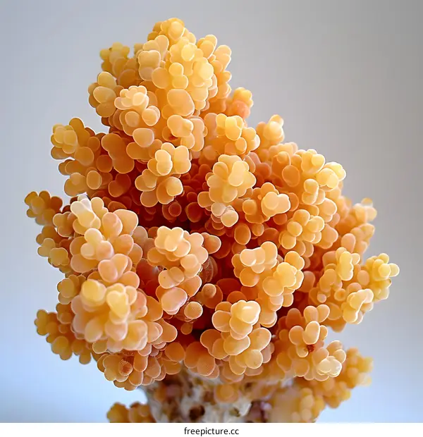 Close-up View of Orange Coral