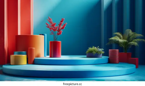 Geometric shapes and plants