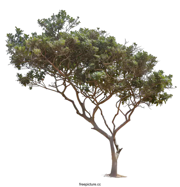 [Transparent Background PNG]Isolated Green Tree with White Background