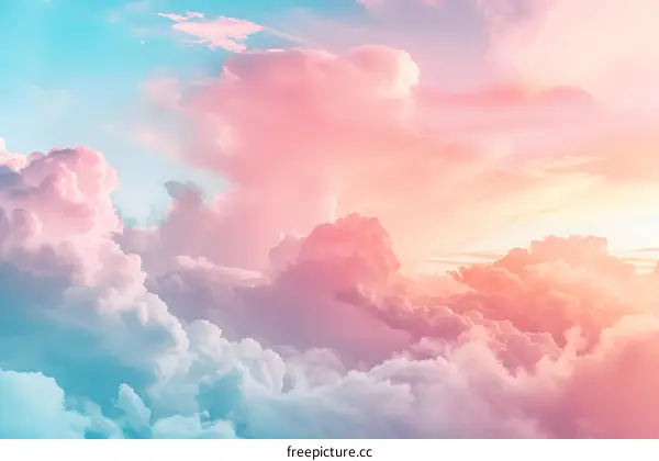 Pink and Blue Sky Cloudscape