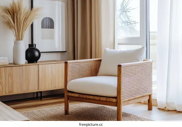 Modern Living Room with Natural Elements