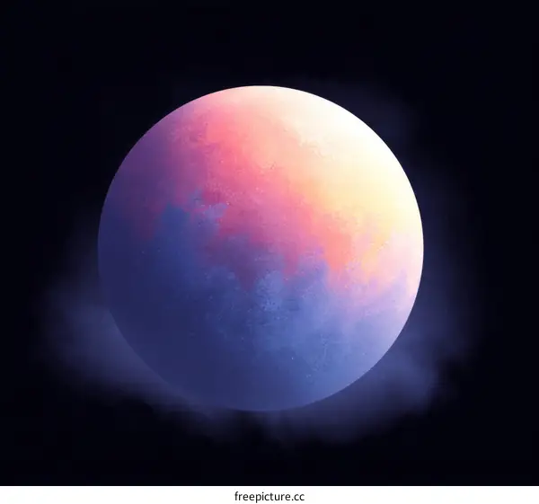 Colorful Planet in the Outer Space