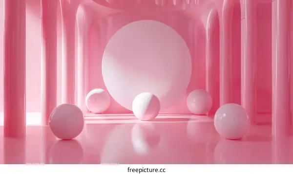Pink Geometric Abstract Display Background