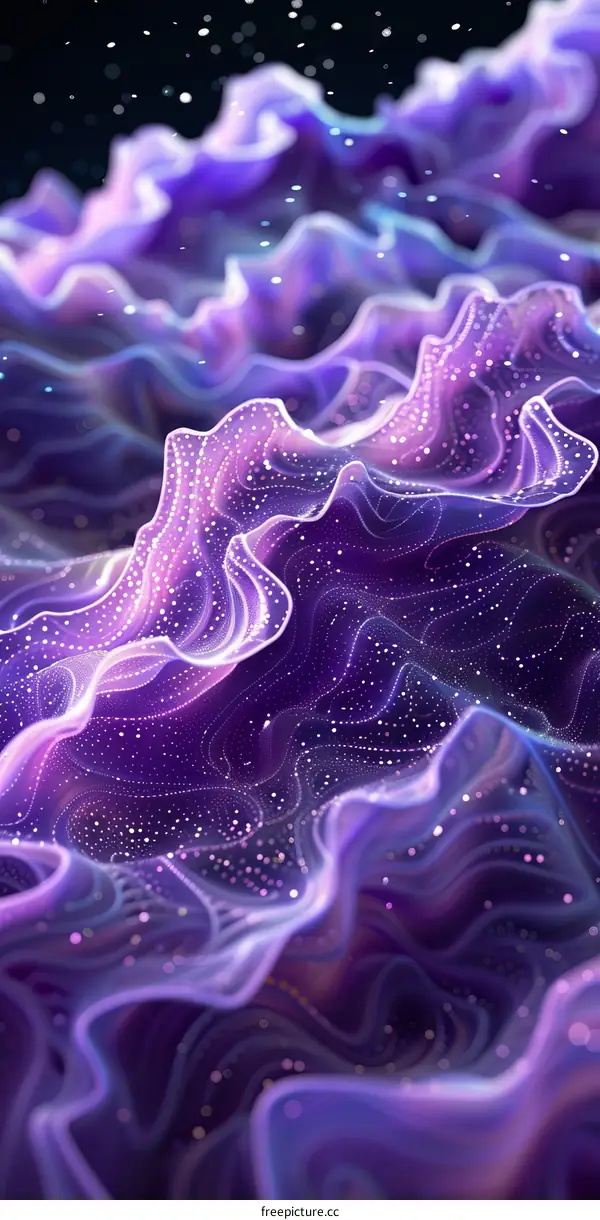 Purple Dream World: Abstract 3D Fractal Art