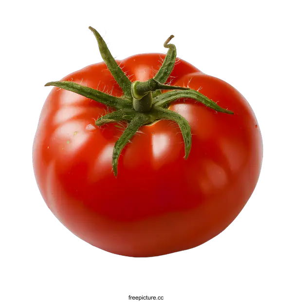 [Transparent Background PNG]Fresh Red Ripe Tomato Isolated On White Background