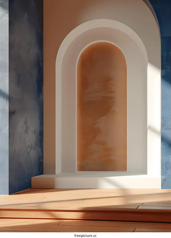 Archway Interior Design Minimalist White And Brown Tones