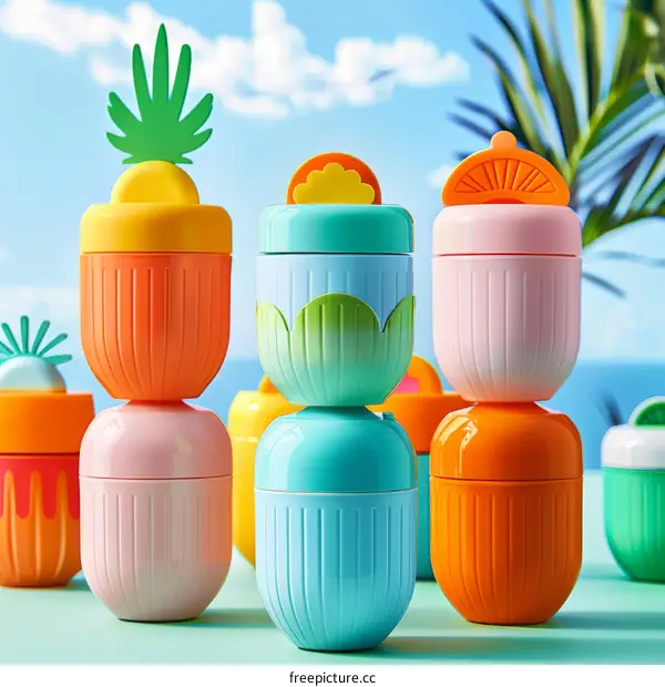 Colorful and Fun Plastic Food Containers with Fruit Designs