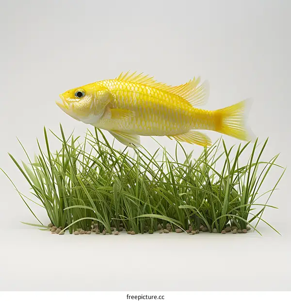 Yellow Fish and Green Grass