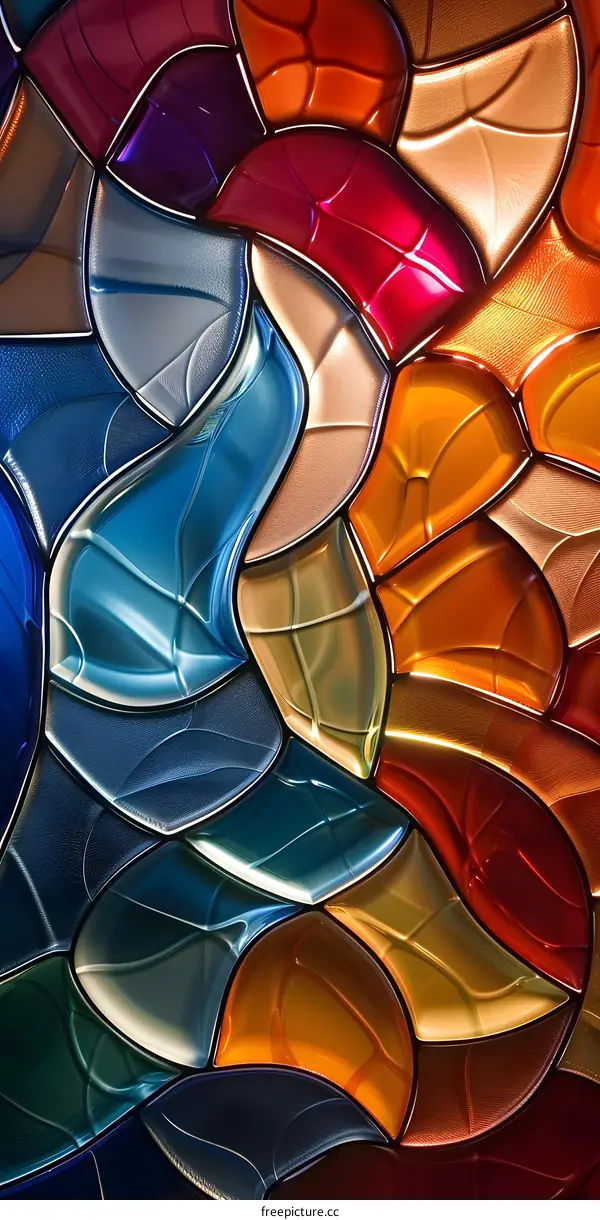 colorful 3d illustration of a stained glass window