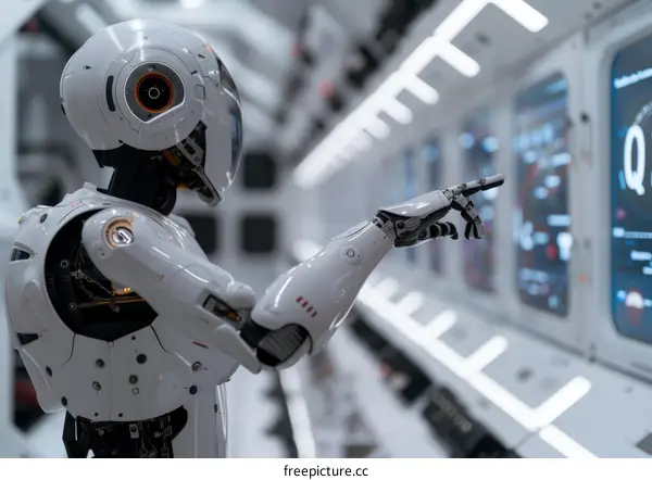 Robot Working a Control Panel with Precision