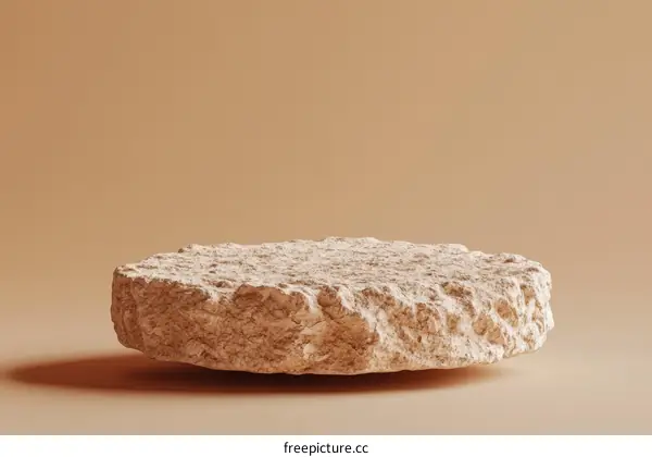 Beige Stone Product Display Podium