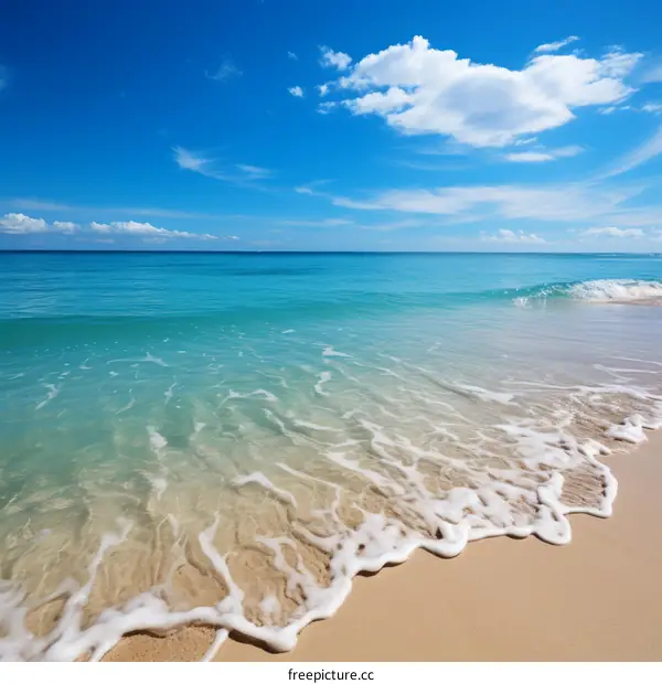 The beach is clean and the water is clear