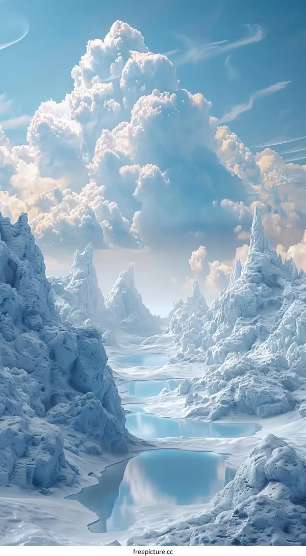 Winter Wonderland Landscape Illustration