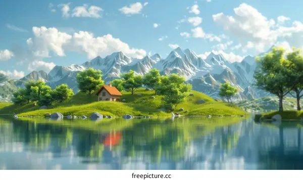 Secluded Cabin with Snow-Capped Mountain Views