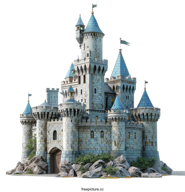 [Transparent Background PNG]Majestic Medieval Castle