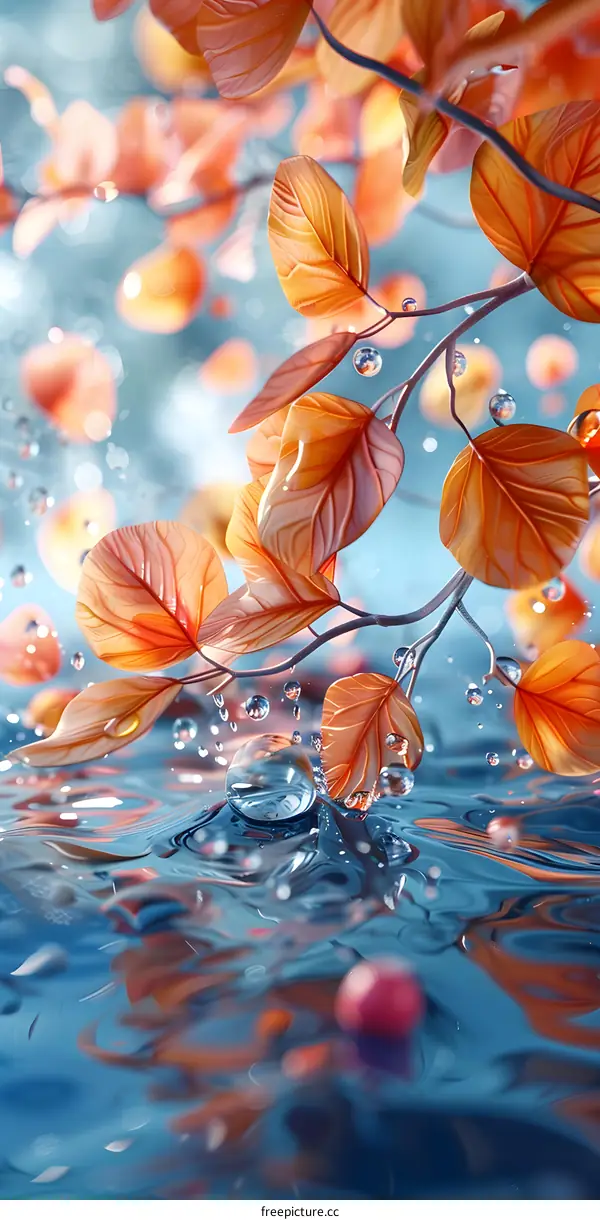 Autumn Leaves Dripping