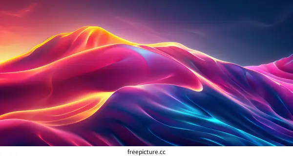 Abstract Colorful Waves Background
