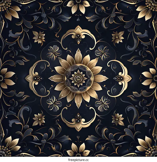 Golden Floral Pattern