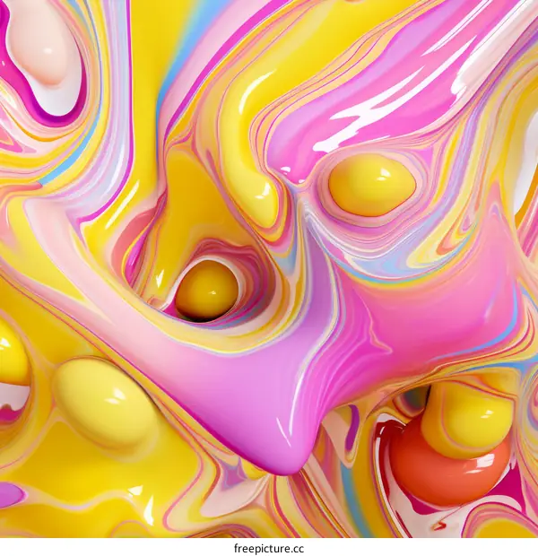 Colorful abstract painting with multiple colors