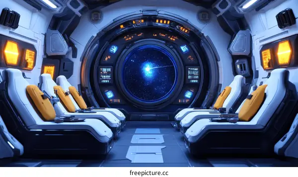 Futuristic Spaceship Interior Design