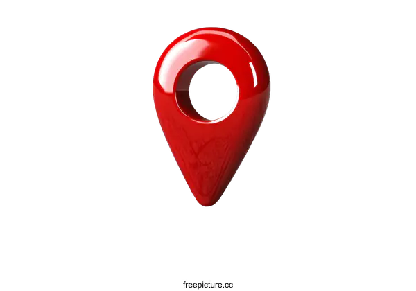 [Transparent Background PNG]Red Location Marker on City Map Illustration