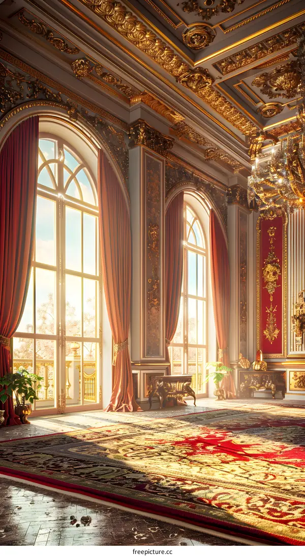 Golden Ceiling Palace Room Interior Design