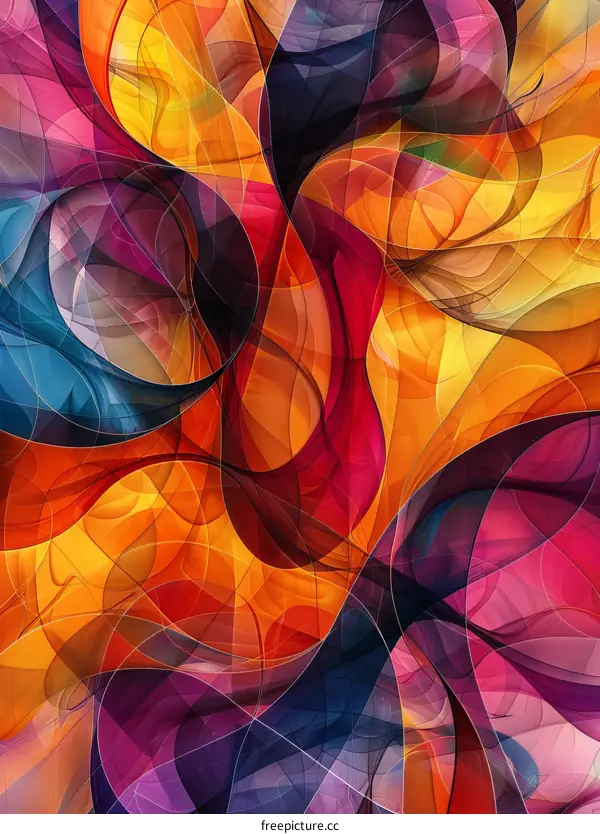 Abstract Colorful Geometric Design