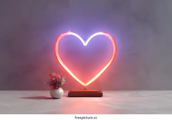Neon Heart Shape Light Romantic Decoration