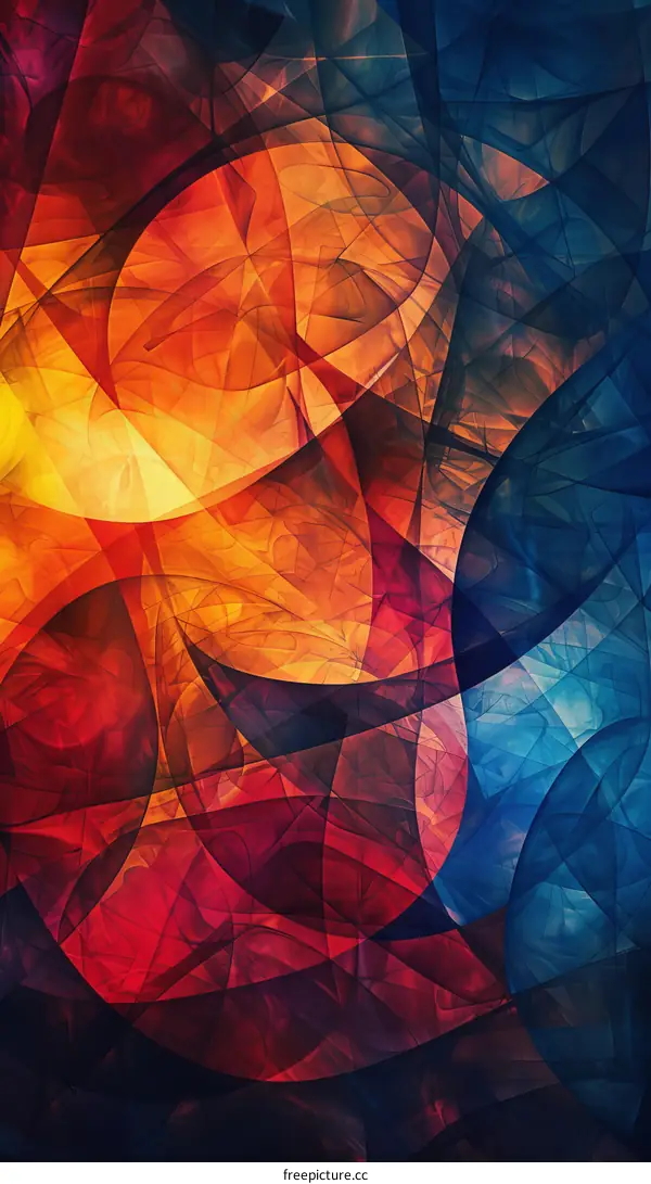 Abstract Colorful Geometric Design