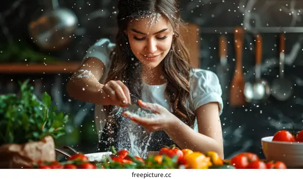 Flour seasoning for cooking