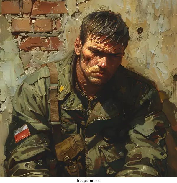 Portrait of a Weary Soldier