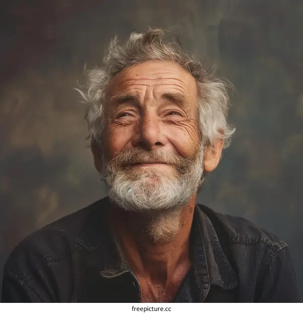 Portrait of a Smiling Elderly Man