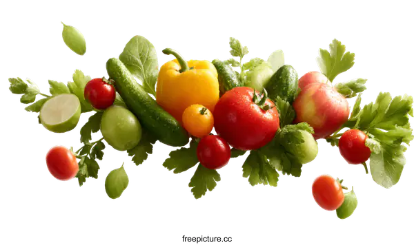 [Transparent Background PNG]Assortment of Fresh Fruits and Vegetables