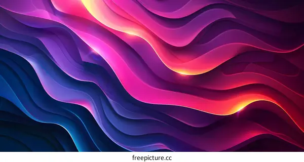Wavy futuristic background with vibrant colors