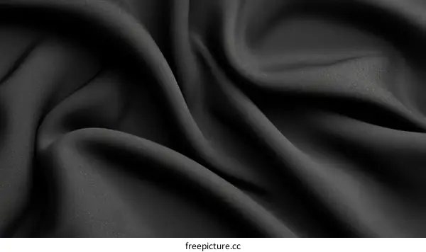 Close-up view of dark black fabric texture