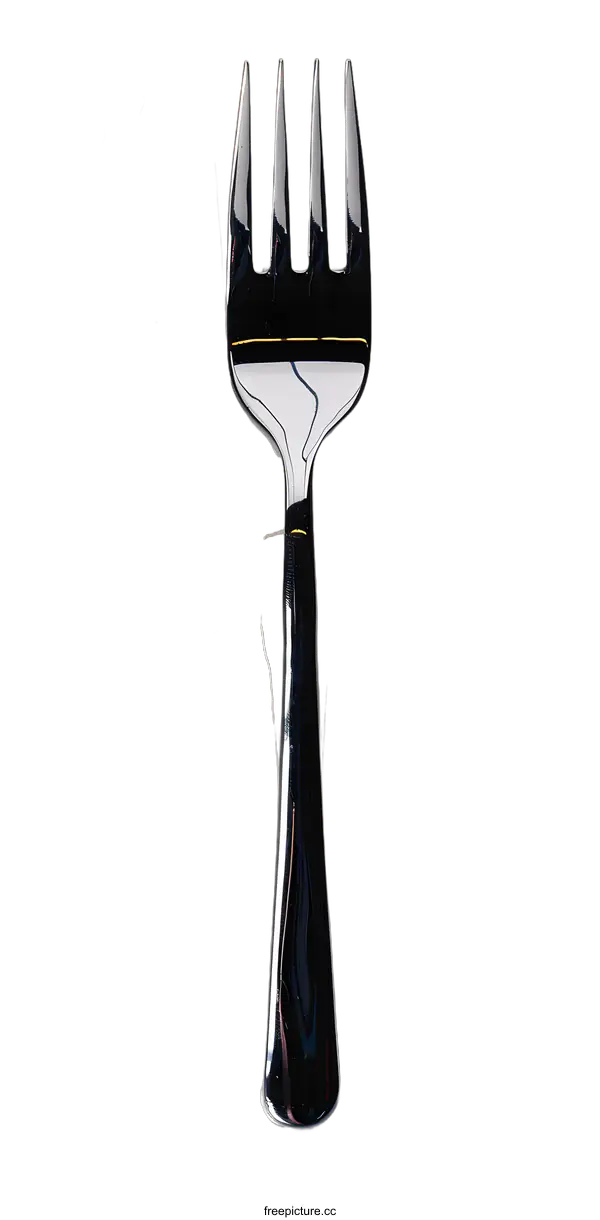 [Transparent Background PNG]Shiny Silver Fork on Table