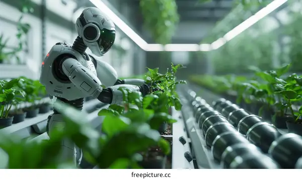 Automated Greenhouse: Robot Watering Plants