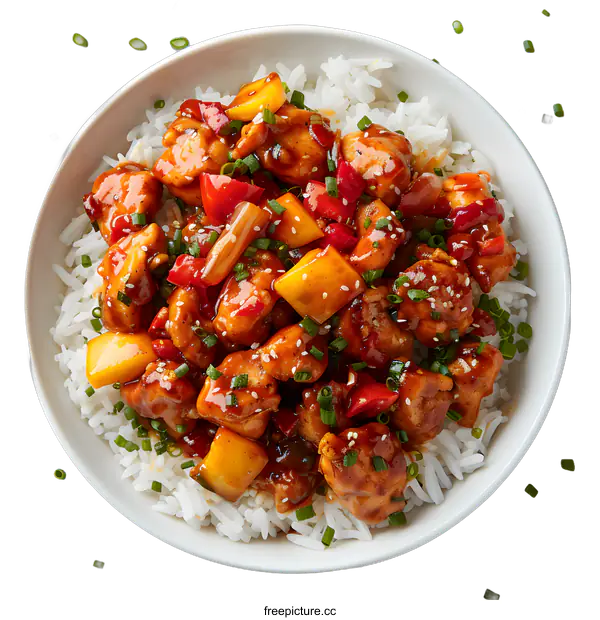 [Transparent Background PNG]sweet and sour chicken