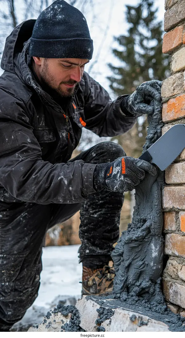 Winter Masonry Work - Bricklaying in Cold Weather