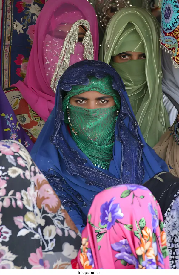 Group of Women Wearing Traditional Clothing in India