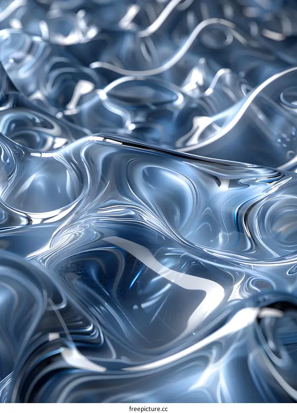 Abstract Blue Liquid Texture Background