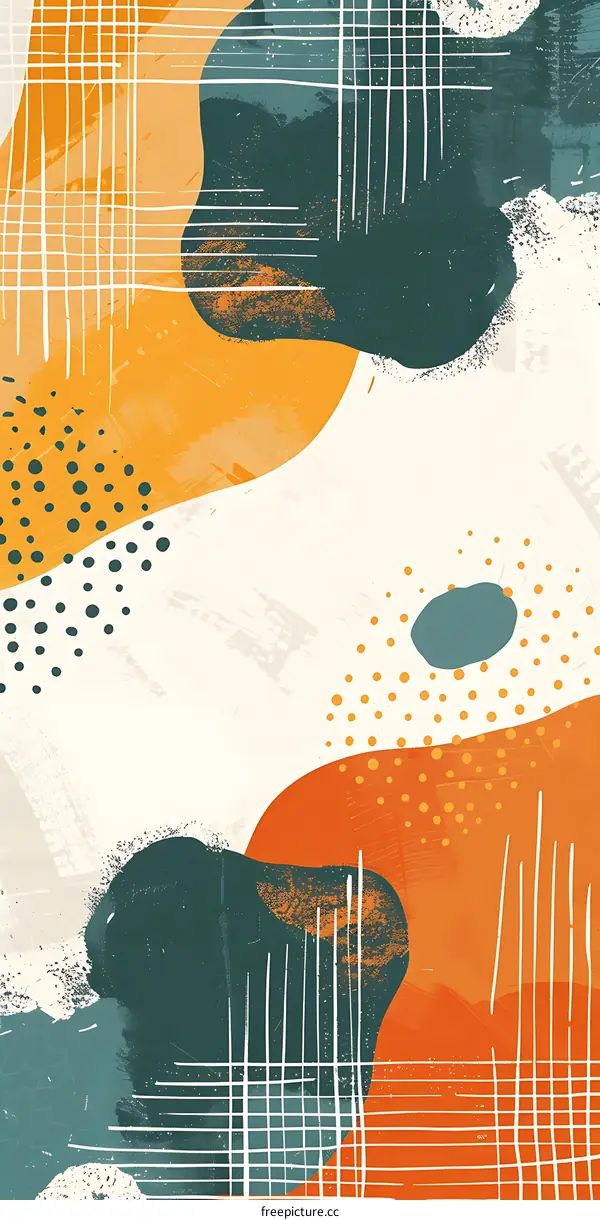 Abstract Art Painting with Shapes and Colors