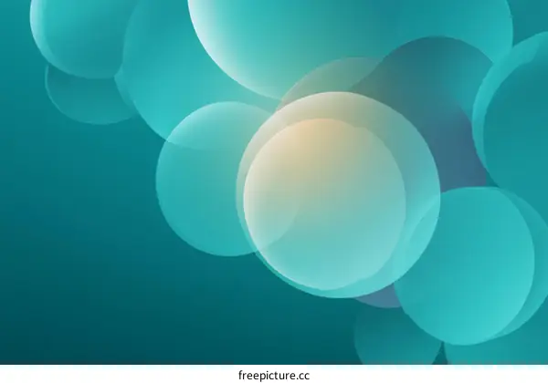 Abstract Teal Circles Background Design